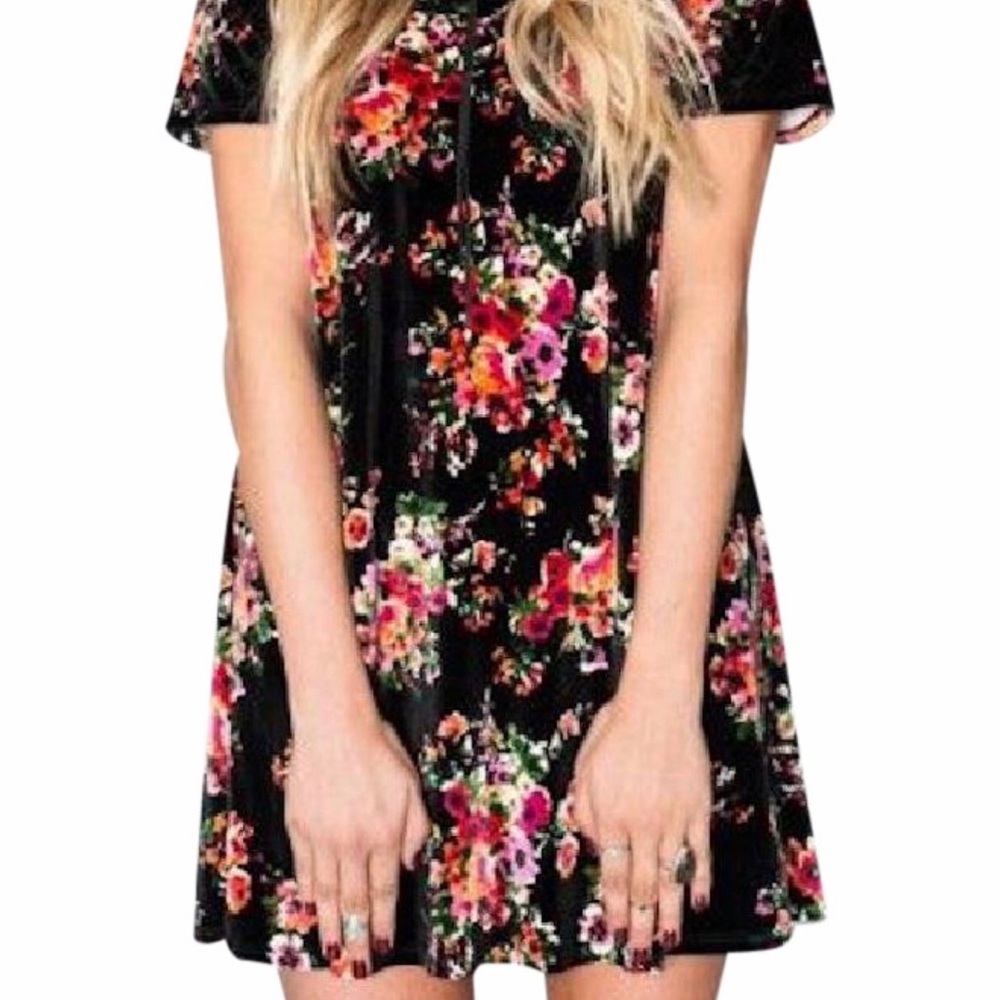 Show Me Your Mumu  velvet floral mini dress